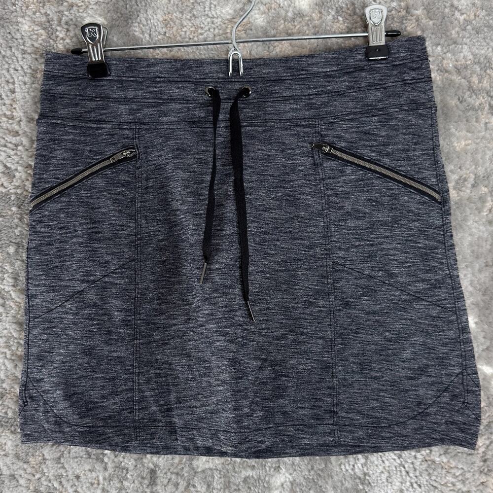 Athleta Size XS Athleisure Casual Mini Skort Heather Gray Drawstring Zipper